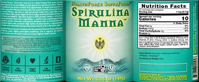 Spirulina Manna label