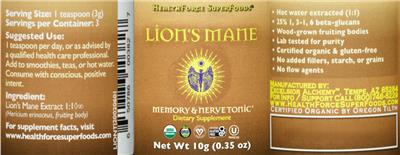 Lion's Mane label