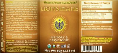 Lion's Mane label