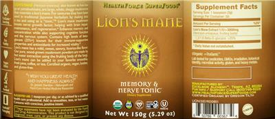 Lion's Mane label