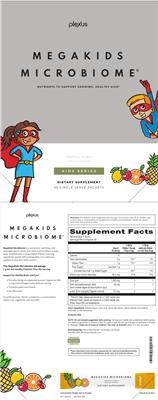 MegaKids Microbiome Tropical Punch label