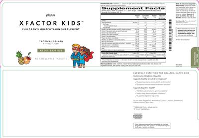XFactor Kids Tropical Splash label