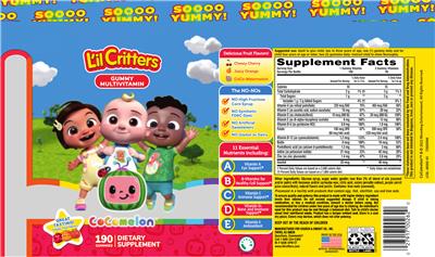 Gummy Multivitamin CoComelon label