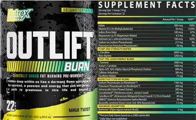 Outlift Burn Maui Twist label