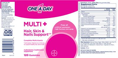 Multi+ Complete Multivitamin Hair, Skin & Nails Support label