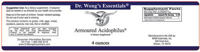 Armoured Acidophilus label