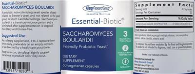 Essential-Biotic Saccharomyces Boulardii 3 Billion CFUs label