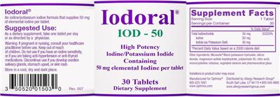 Iodoral IOD - 50 label