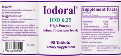 Iodoral IOD 6.25 label