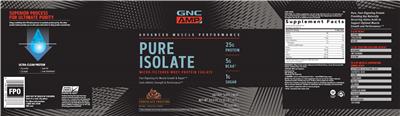 Pure Isolate Chocolate Frosting label