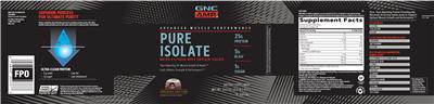Pure Isolate Chocolate Lava Cake label