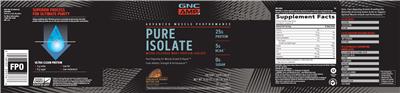 Pure Isolate Chocolate Peanut Butter Cup label