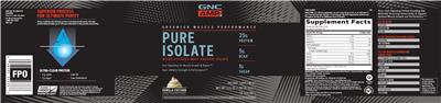 Pure Isolate Vanilla Custard label
