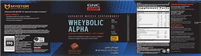 Wheybolic Alpha Chocolate Fudge label