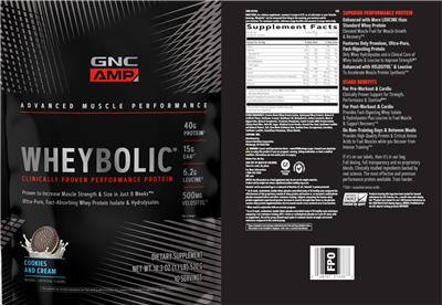 Wheybolic Cookies and Cream label