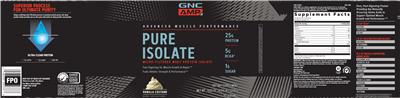 Pure Isolate Vanilla Custard label
