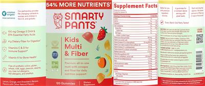 Kids Multi & Fiber label