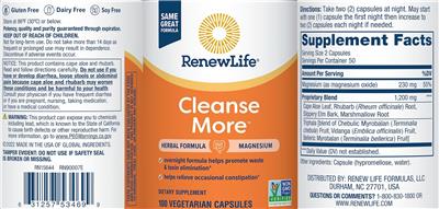 Cleanse More label