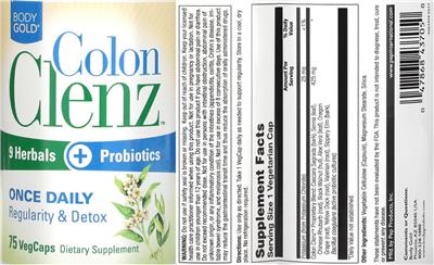Colon Clenz label