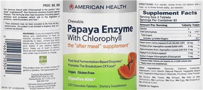 Chewable Papaya Enzyme with Chlorophyll label