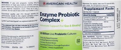 Enzyme Probiotic Complex+ label