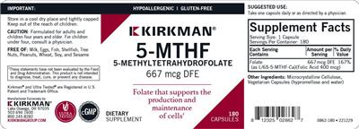 5-MTHF 667 mg DFE label