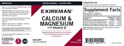 Calcium & Magnesium with Vitamin D label