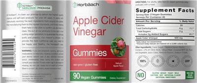 Apple Cider Vinegar Natural Apple Flavor label