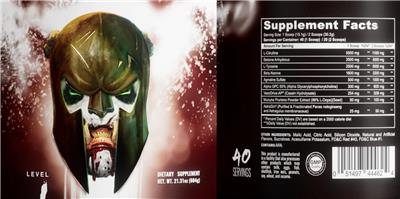 V1 x Panda Ultimate Pandamus Pre-Workout Level 1  label
