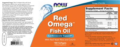 Red Omega Fish Oil label