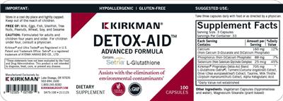 Detox-Aid Advanced Formula label