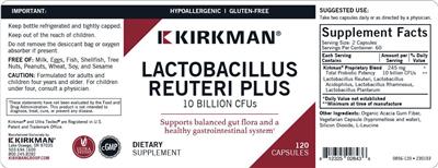 Lactobacillus Reuteri Plus label