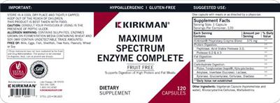Maximum Spectrum Enzyme Complete label