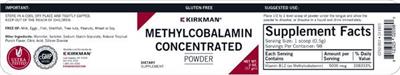 Methylcobalamin Concentrated Powder label
