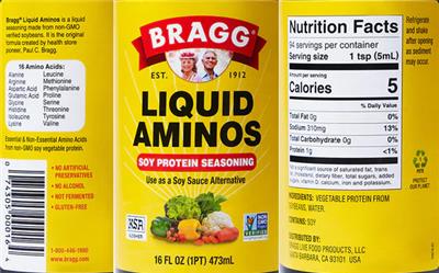Liquid Aminos label