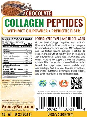 Chocolate Collage Peptides label