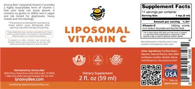 Liposomal Vitamin C label