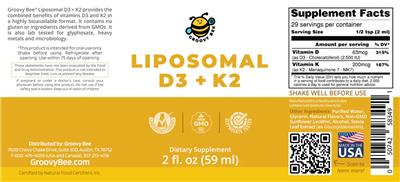 Liposomal D3 + K2 label