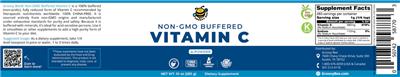 Non-GMO Buffered Vitamin C Powder label
