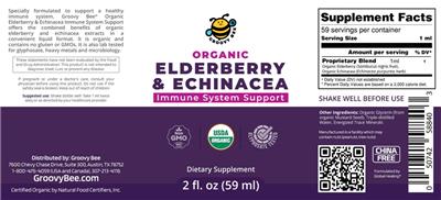 Organic Elderberry & Echinacea label