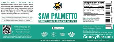 Saw Palmetto 320 mg label