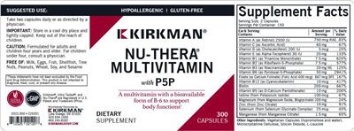 Nu-Thera Multivitamin with P5P label