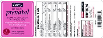 Medical Prenatal label
