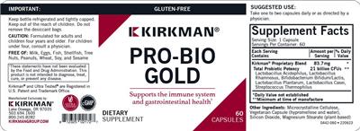 Pro-Bio Gold label