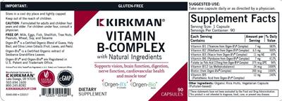 Vitamin B-Complex label