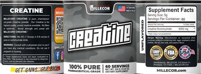 Creatine Unflavored label