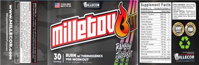 Milletov Burn Rainbow Sherbet label