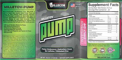 Milletov Pump Berrylicious Bubble Gum label