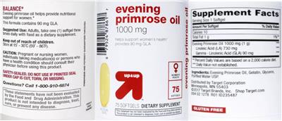 Evening Primrose Oil 1000 mg label