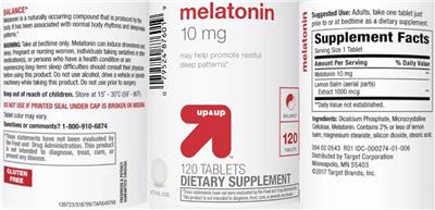 Melatonin 10 mg label